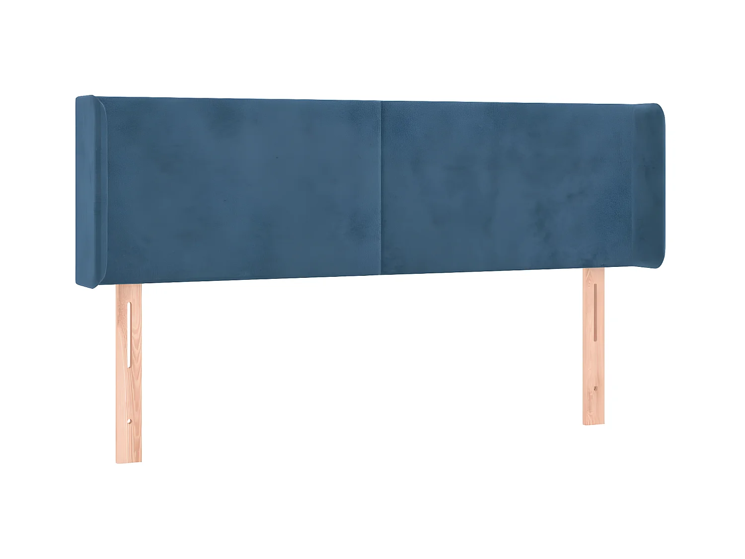 Testiera | Testata del letto ad Orecchio Blu Scuro 147x16x78/88 cm in Velluto