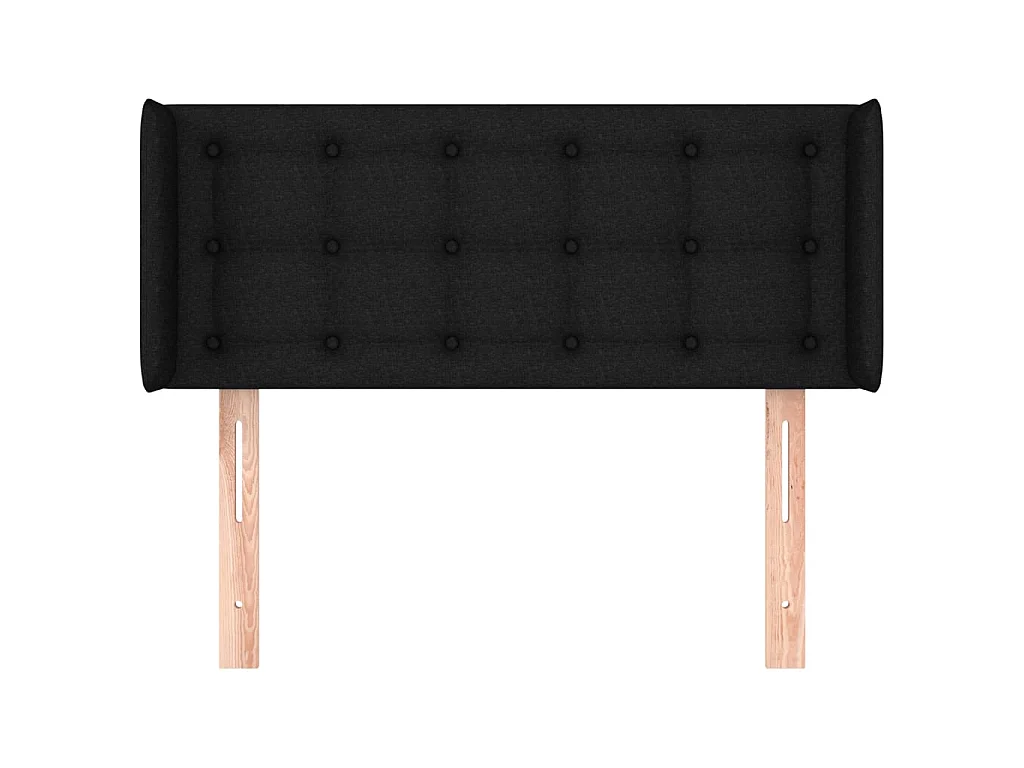 Cabecero de tela negro 83x16x78/88 cm ES82258