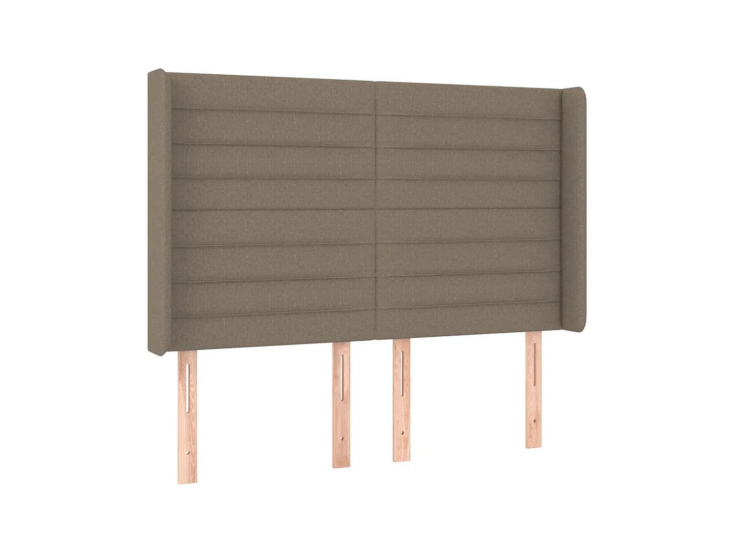 Testiera | Testata del letto ad Orecchio Tortora 147x16x118/128 cm in Tessuto