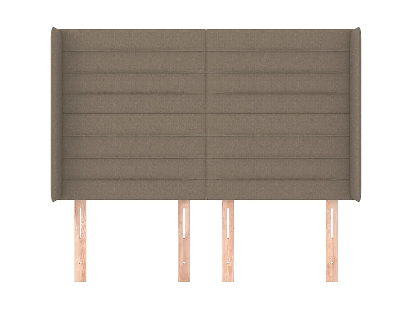 Tête de lit avec oreilles Taupe 147x16x118/128 cm Tissu POI24640 BonneVie Meuble