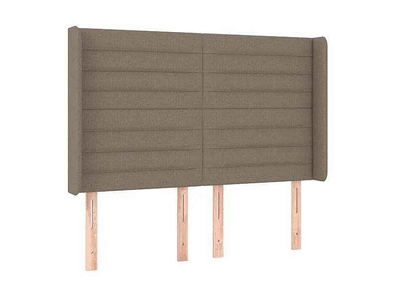 Cabeceira cama abas tecido 147x16x118/128 cm cinza-acastanhado PT116638