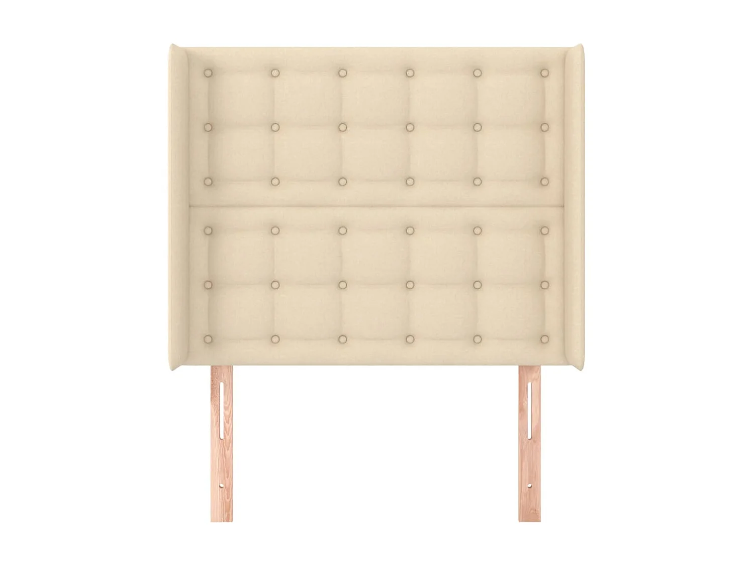 Kopfteil,Bettkopfteil mit Ohren Creme 83x16x118/128 cm Stoff -gkd510597