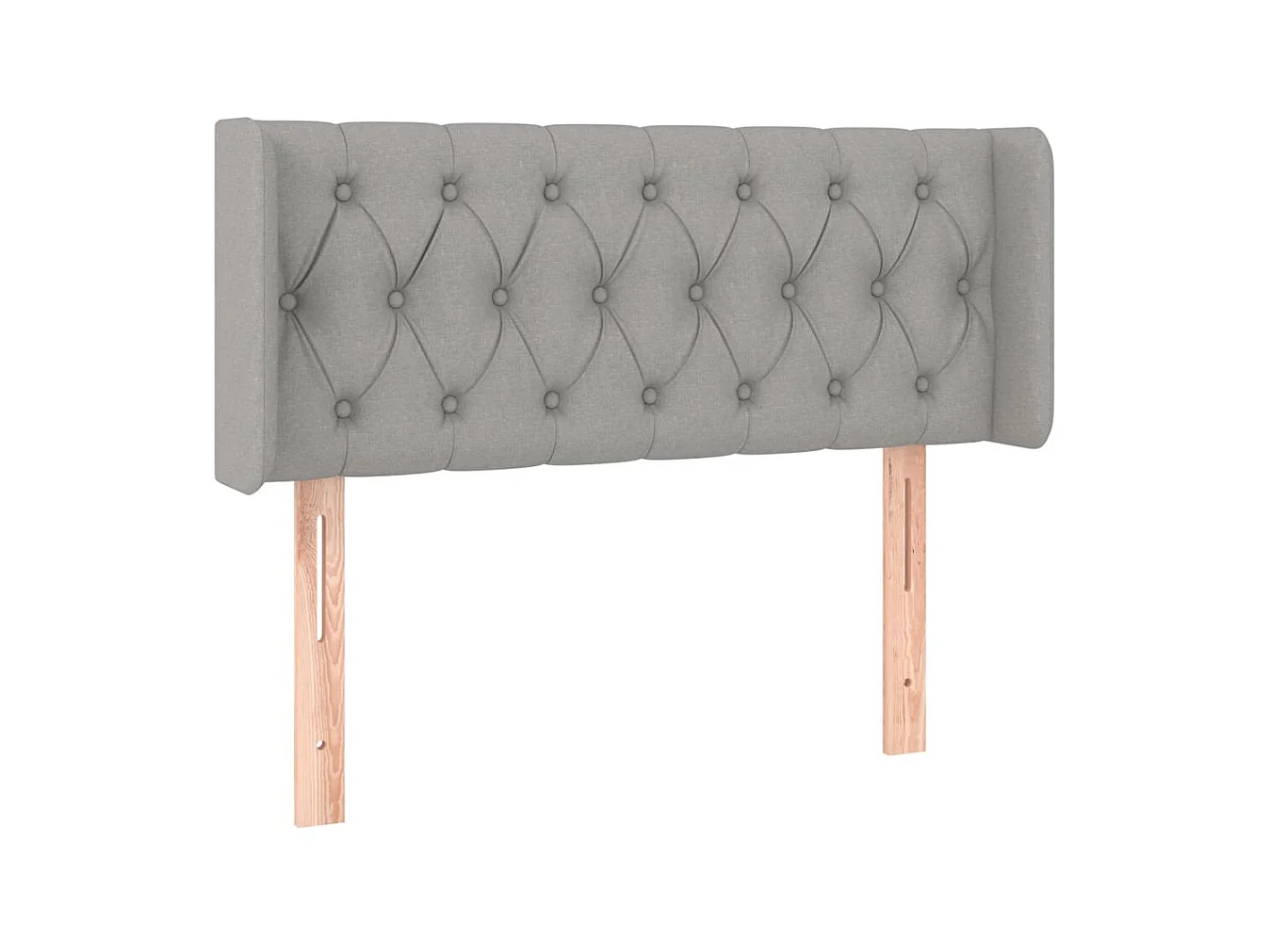 Testiera ad Orecchio Grigio Chiaro 103x16x78/88 cm in Tessuto CFW952160