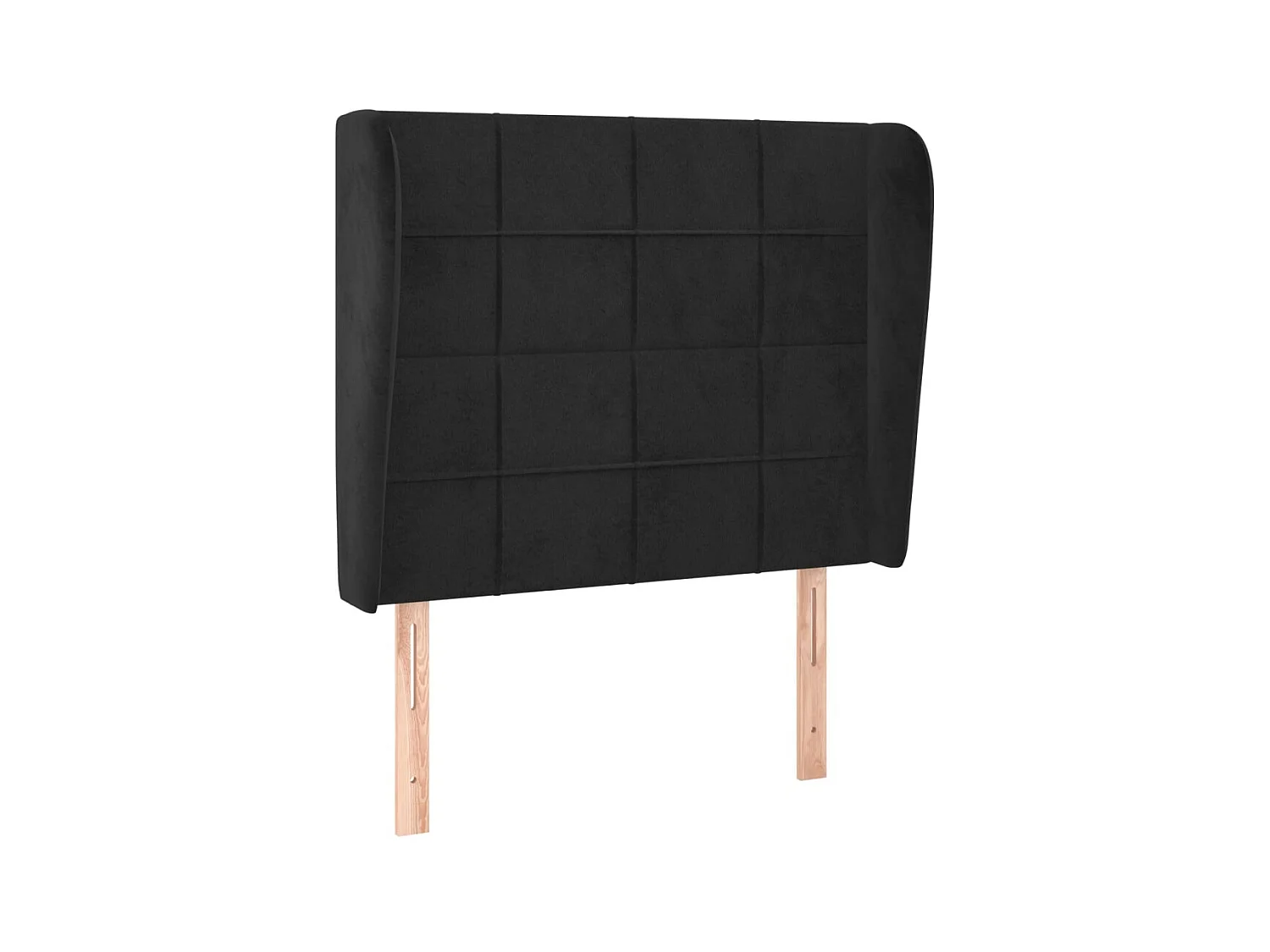 Tête de lit avec oreilles Noir 83x23x118/128 cm Velours POI33967 BonneVie Meuble