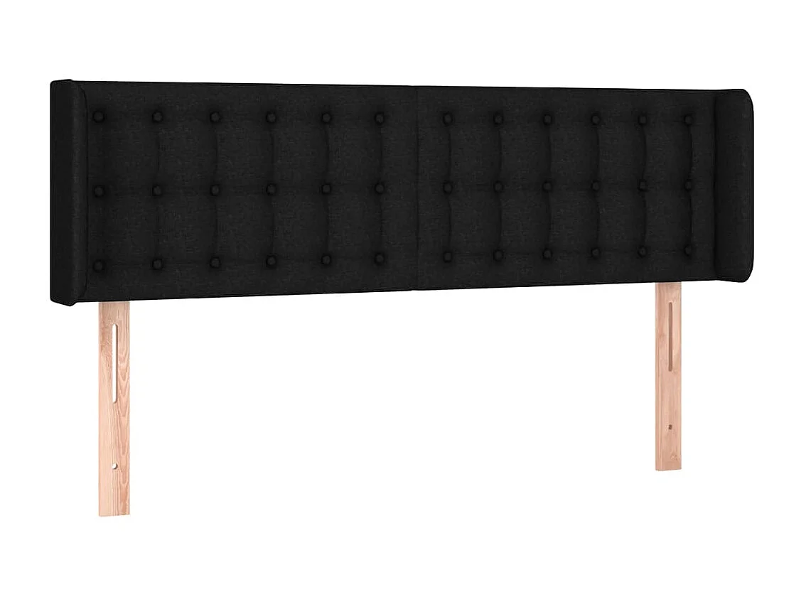 Tête de lit à LED Noir 147x16x78,88 cm Tissu LKC57574 BonneVie Meuble