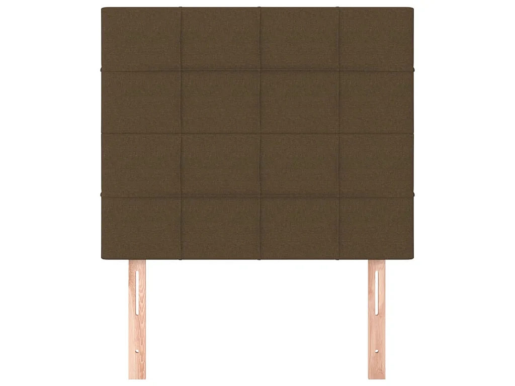 Têtes de lit 2 pcs Marron Foncé 80x5x78/88 cm Tissu POI82509 BonneVie Meuble