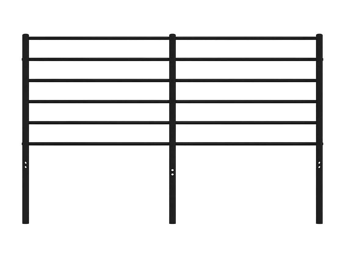 Tête de lit métal noir 140 cm POI30372 BonneVie Meuble