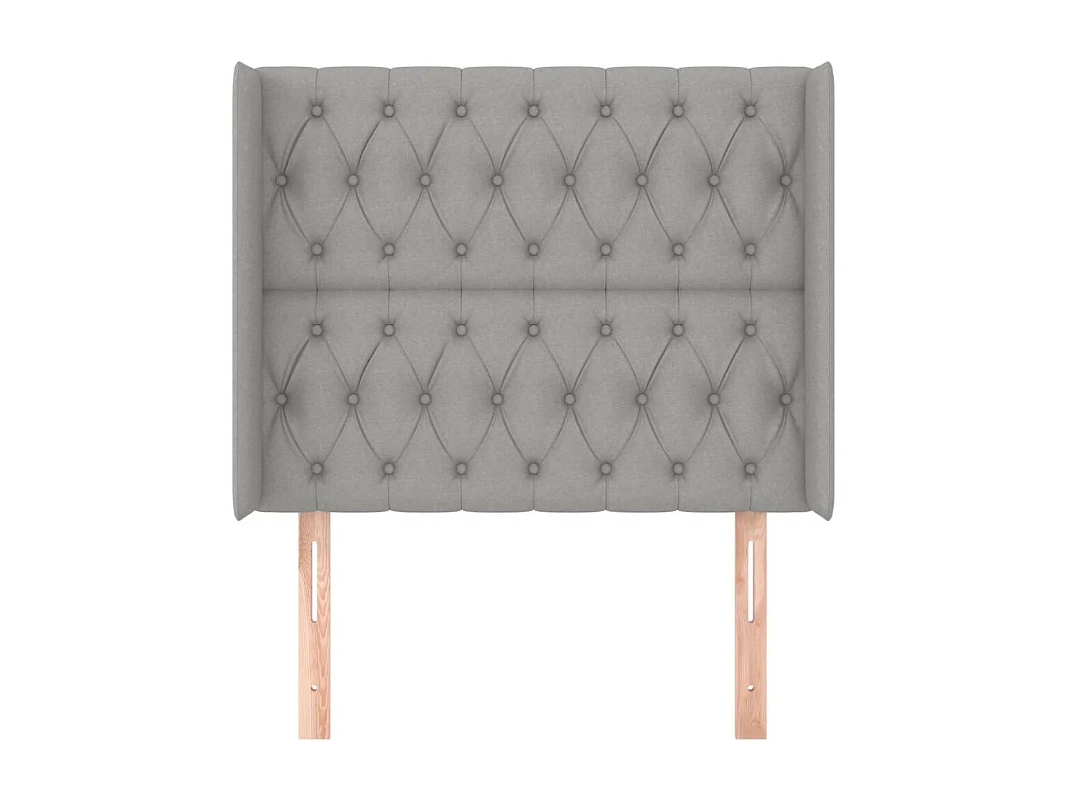 Tête de lit avec oreilles Gris clair 93x16x118/128 cm Tissu POI60415 BonneVie Meuble