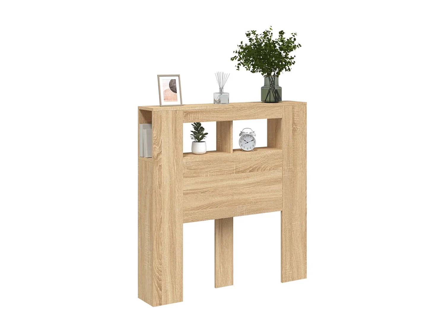 Tête de lit à LED chêne sonoma 100x18,5x103,5cm bois ingénierie POI15680 BonneVie Meuble