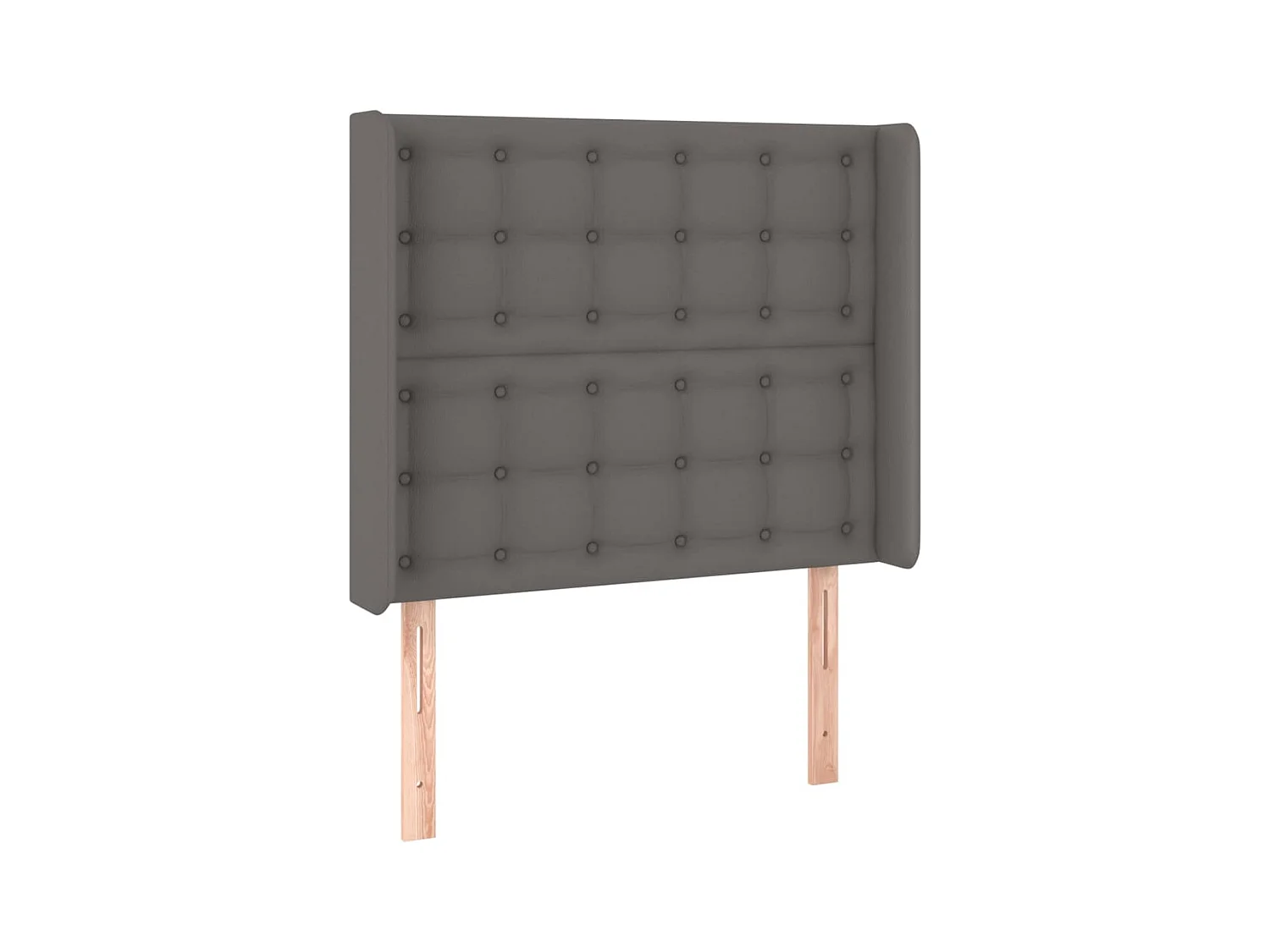 Tête de lit avec oreilles Gris 103x16x118/128 cm Similicuir POI42100 BonneVie Meuble
