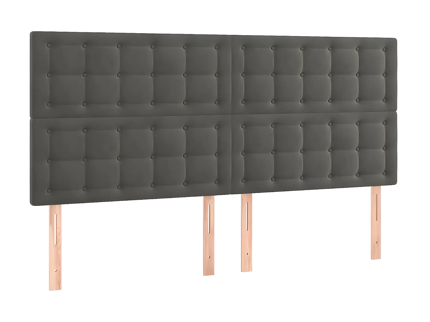 Tête de lit à LED Gris foncé 180x5x118,128 cm Velours LKC54634 BonneVie Meuble