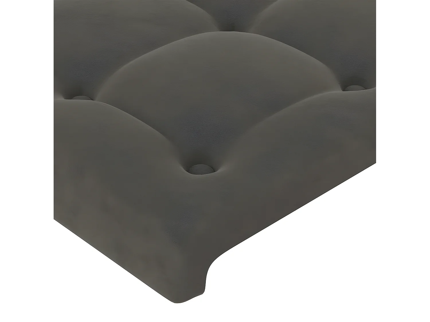 Tête de lit à LED Gris foncé 180x5x118,128 cm Velours LKC54634 BonneVie Meuble