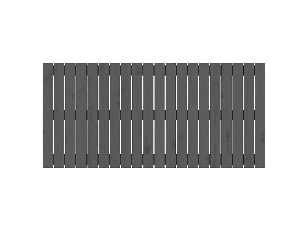 Tête de lit murale Gris 127,5x3x60 cm Bois massif de pin POI19815 BonneVie Meuble
