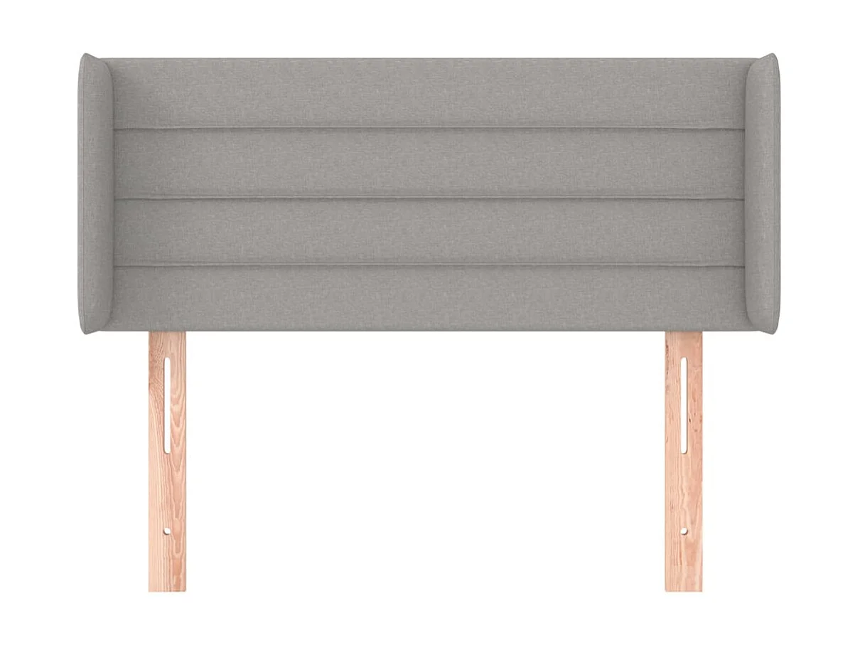 Hoofdbord met randen 83x16x78/88 cm stof lichtgrijs NL343178