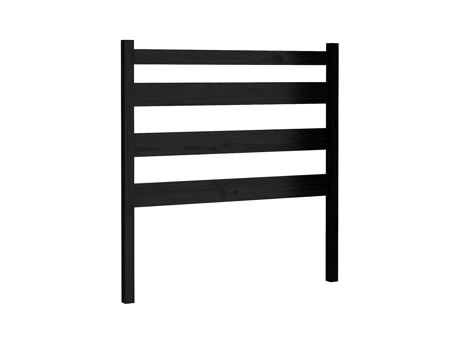 Testiera | Testata del letto per Letto Nera 96x4x100 cm in Legno Massello di Pino