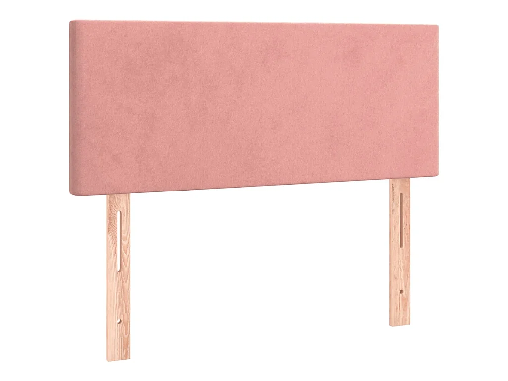 Cabecero con LED de terciopelo rosa 90x5x78/88 cm ES28632