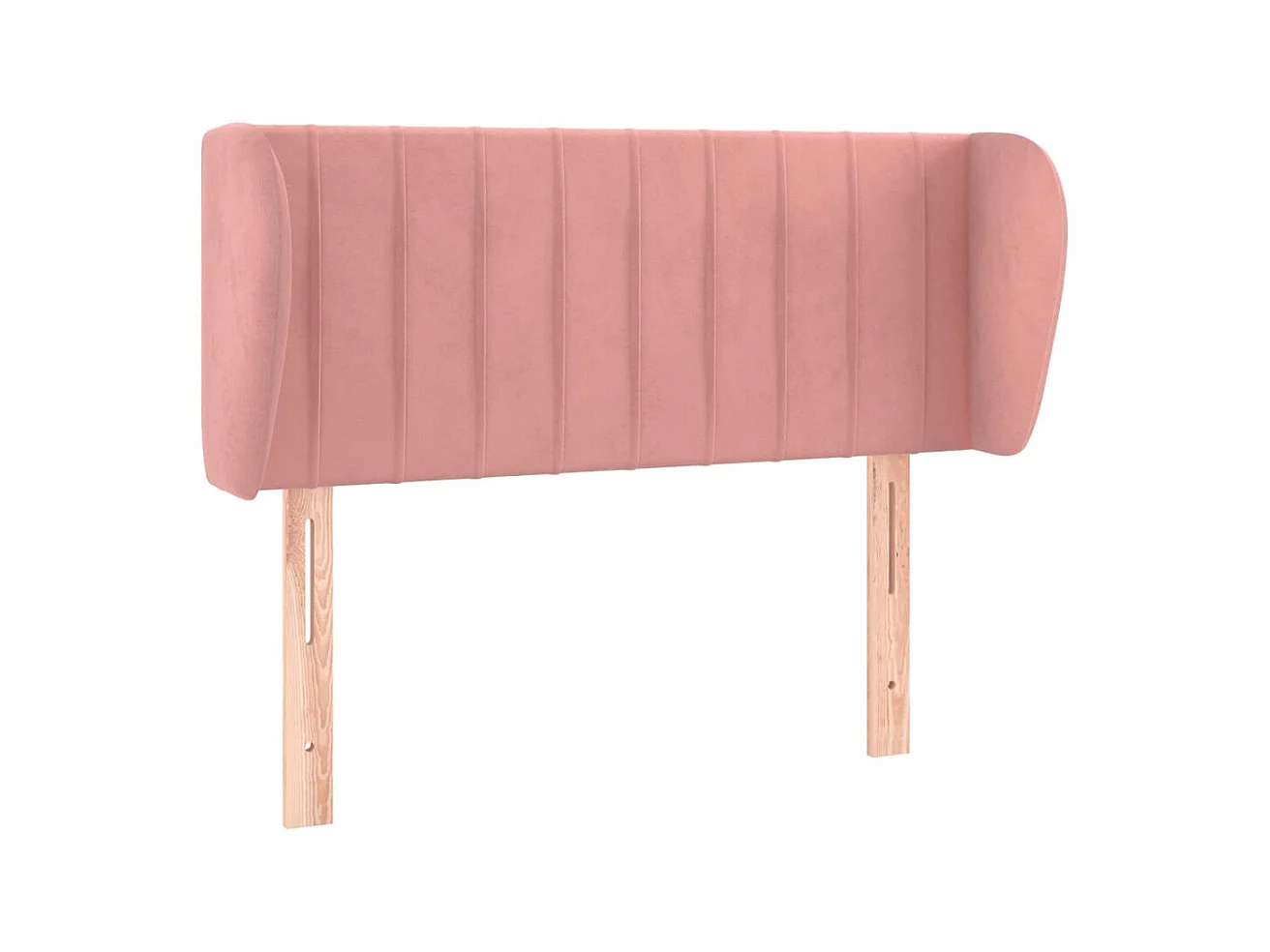 Tête de lit avec oreilles Rose 103x23x78/88 cm Velours POI14709 BonneVie Meuble