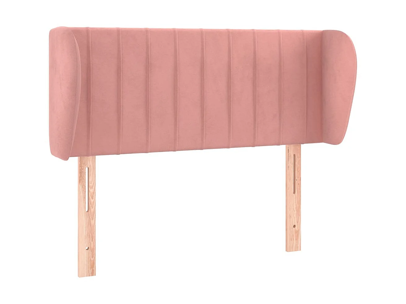 Tête de lit avec oreilles Rose 103x23x78/88 cm Velours POI14709 BonneVie Meuble