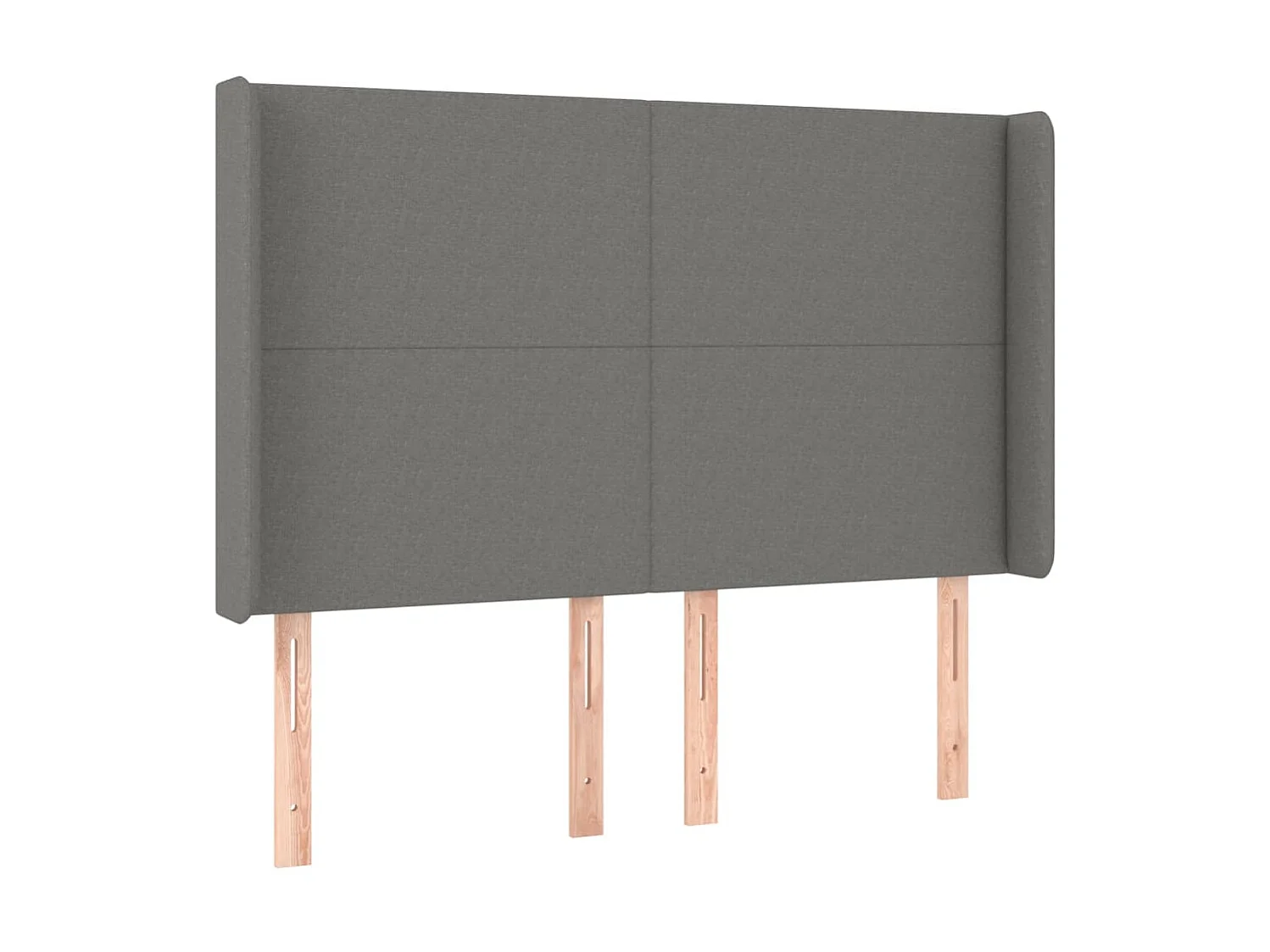 Tête de lit à LED Gris foncé 147x16x118/128 cm Tissu POI34850 BonneVie Meuble