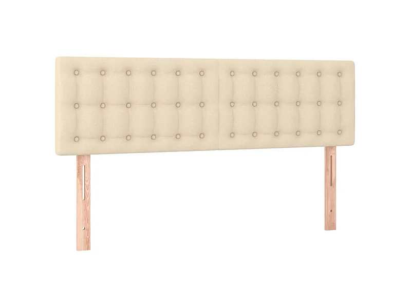 Têtes de lit 2 pcs Crème 72x5x78/88 cm Tissu POI66192 BonneVie Meuble