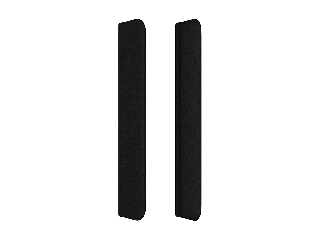 Tête de lit avec oreilles Noir 147x16x118/128 cm Tissu POI54607 BonneVie Meuble
