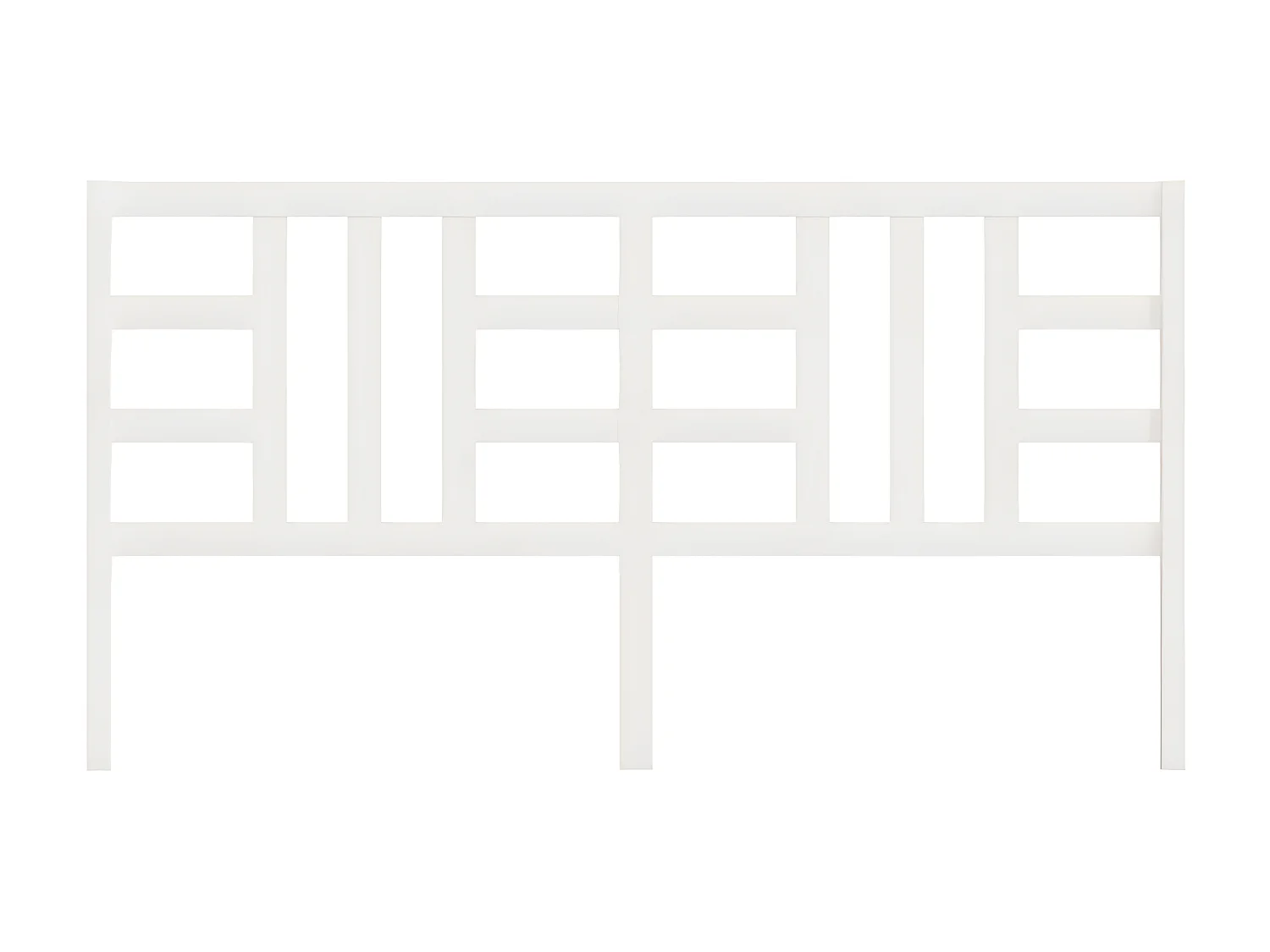 Cabecero de cama madera maciza de pino blanco 206x4x100 cm ES17306