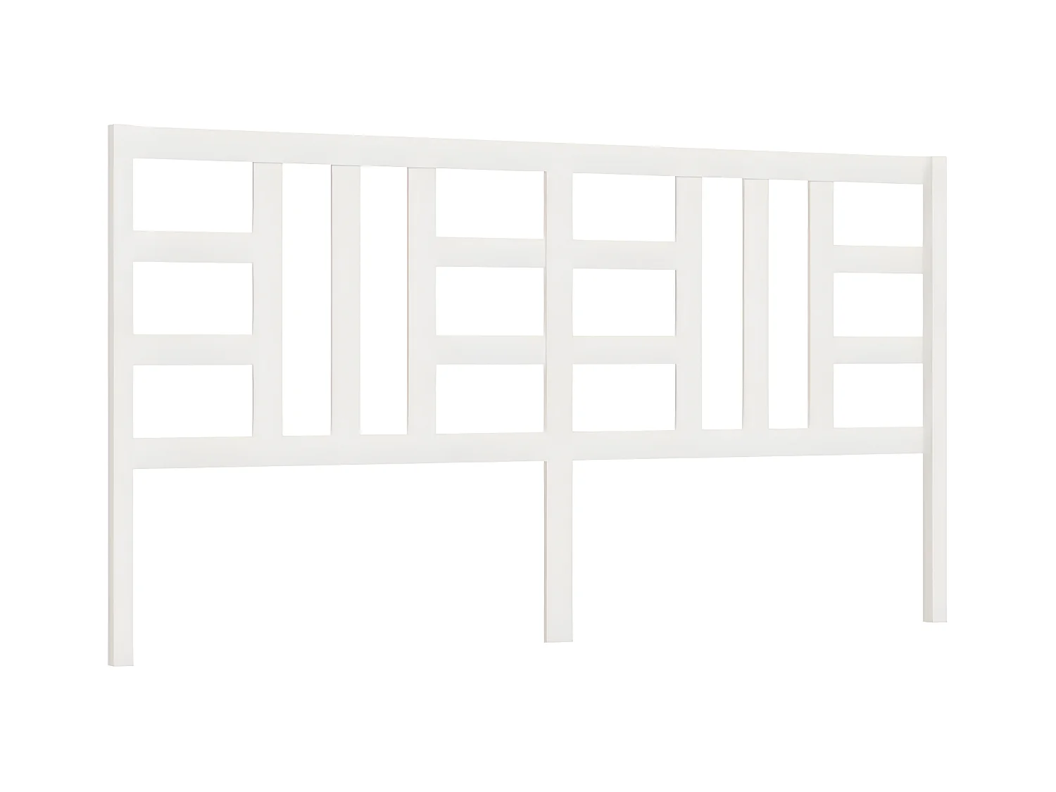 Tête de lit Blanc 206x4x100 cm Bois massif de pin POI22380 BonneVie Meuble