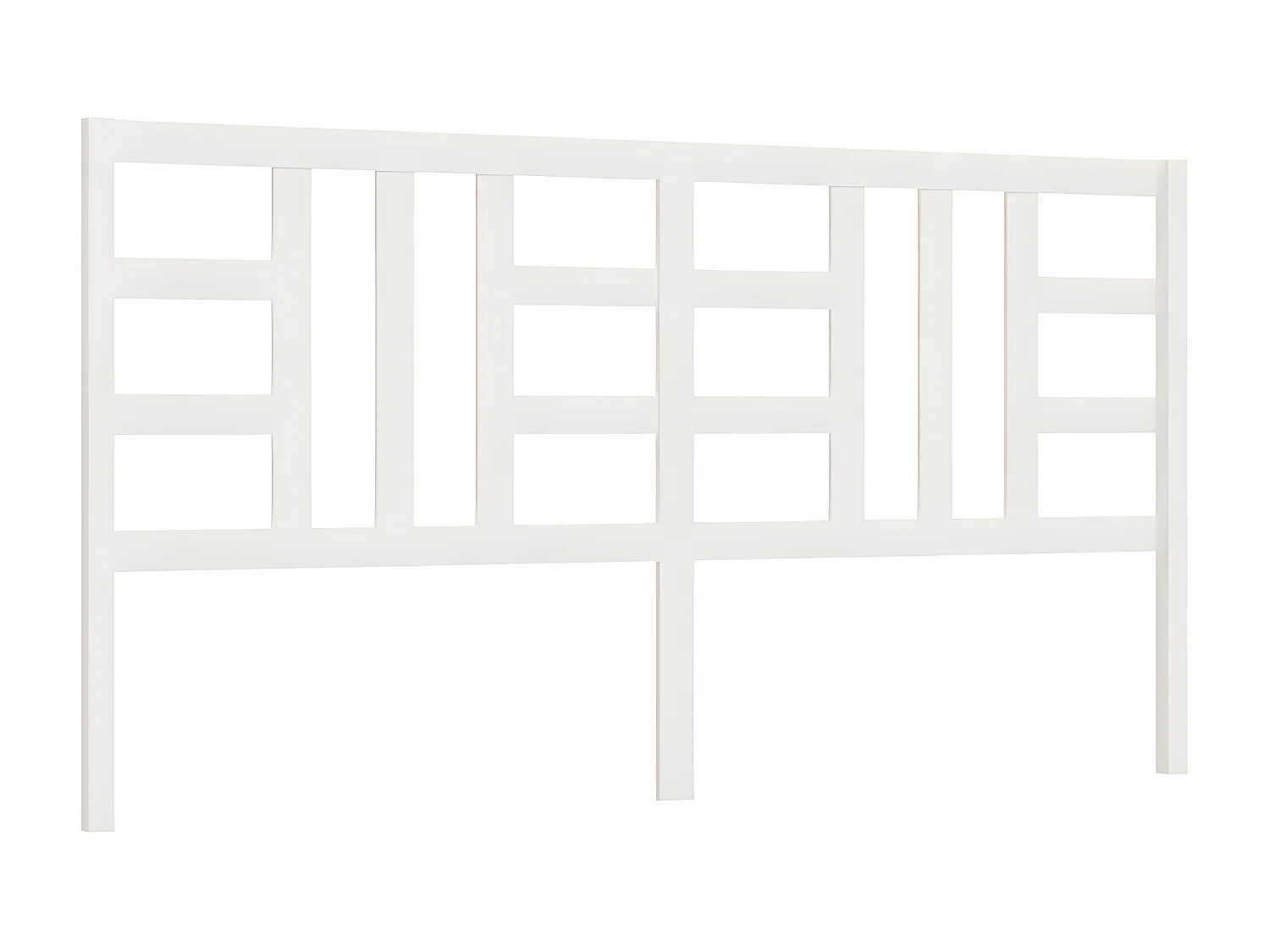 Tête de lit Blanc 206x4x100 cm Bois massif de pin POI22380 BonneVie Meuble