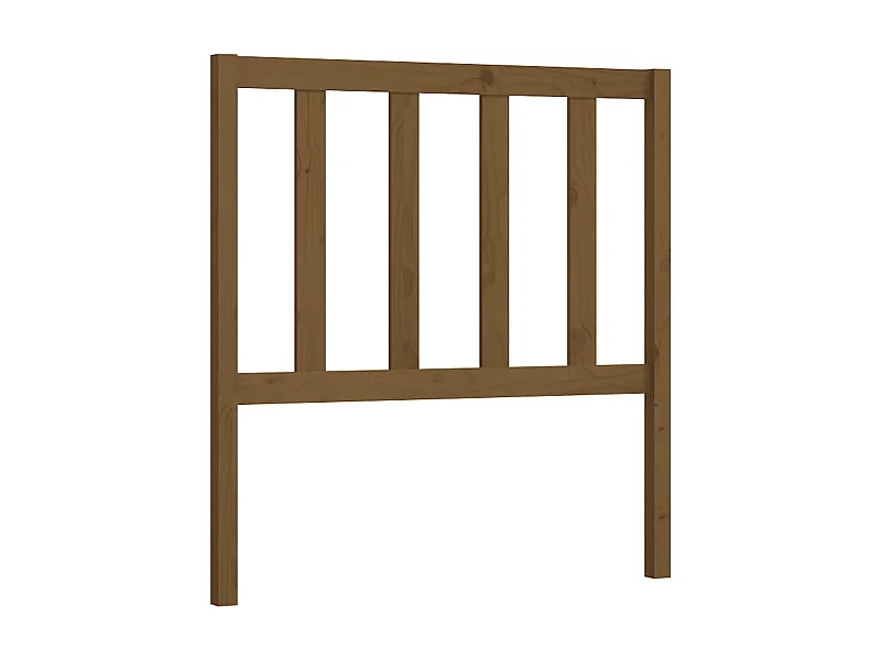 Cabecero de cama madera maciza de pino marrón miel 96x4x100 cm ES77202