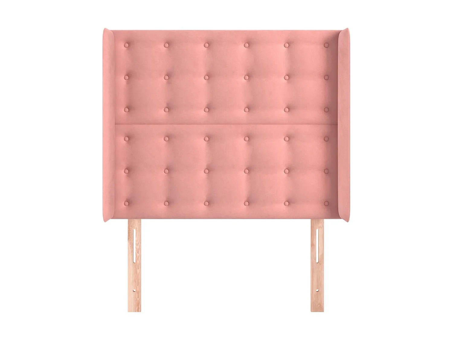 Tête de lit avec oreilles Rose 83x16x118/128 cm Velours POI17651 BonneVie Meuble