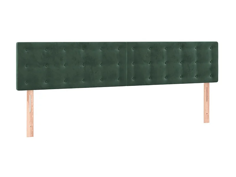 2 pcs Têtes de lit Vert foncé 90x5x78/88 cm Velours PLO19148 BonneVie Meuble