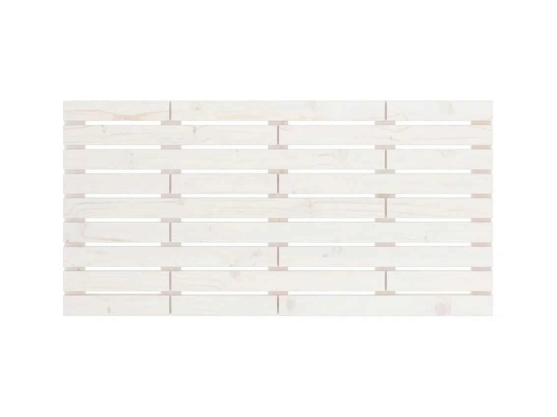 Hoofdbord wandmontage 146x3x63 cm massief grenenhout wit NL658594