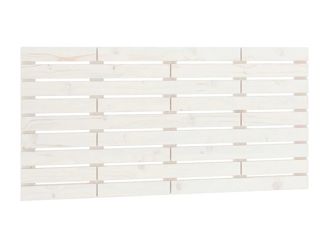 Tête de lit murale Blanc 146x3x63 cm Bois massif de pin POI70445 BonneVie Meuble