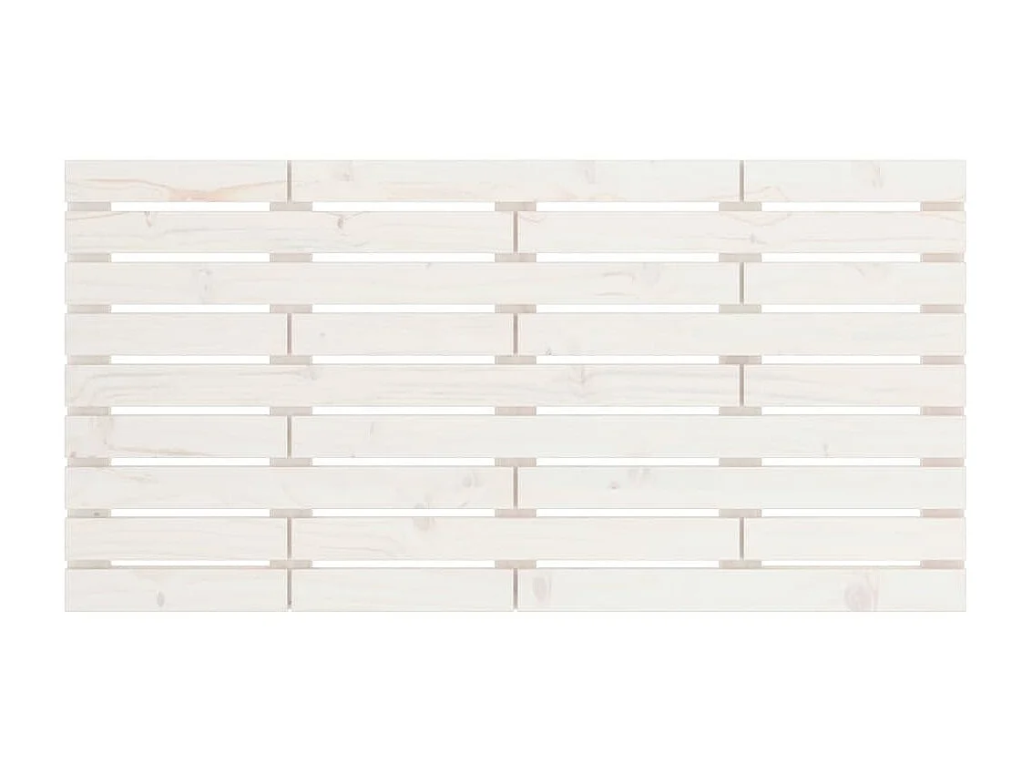 Tête de lit murale Blanc 146x3x63 cm Bois massif de pin POI70445 BonneVie Meuble