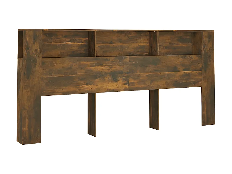 Armoire de tête de lit Chêne fumé 220x18,5x104,5 cm POI95239 BonneVie Meuble