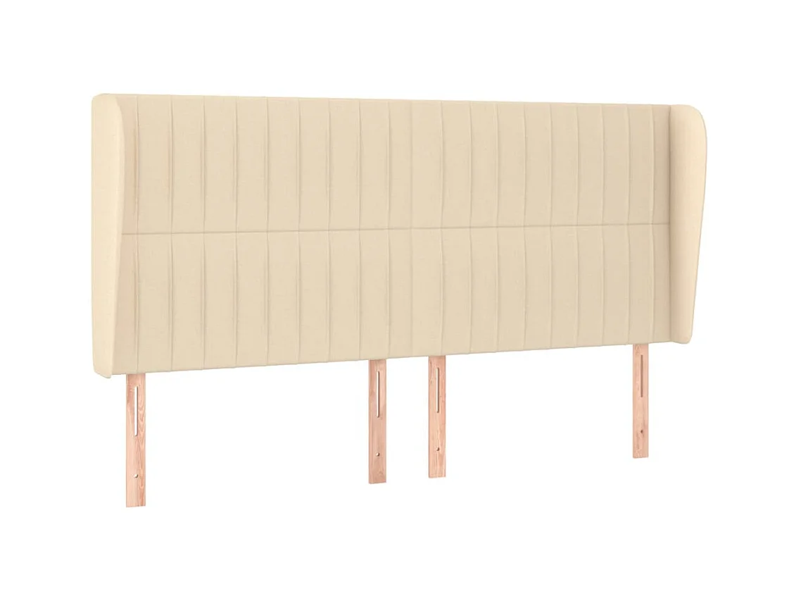 Testiera ad Orecchio Crema 183x23x118/128 cm in Tessuto CFW444160