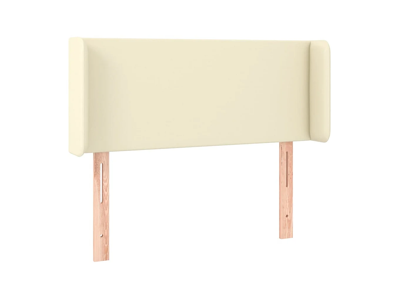 Tête de lit avec oreilles Crème 93x16x78/88 cm Similicuir POI71663 BonneVie Meuble