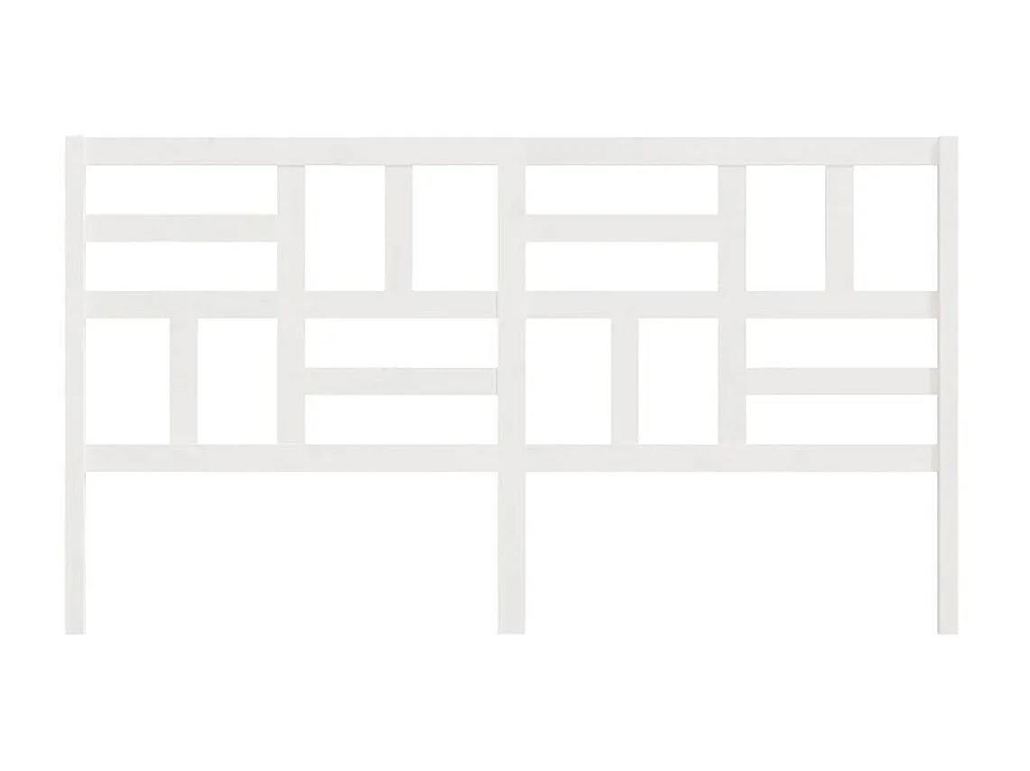 Tête de lit Blanc 186x4x104 cm Bois massif de pin POI68187 BonneVie Meuble