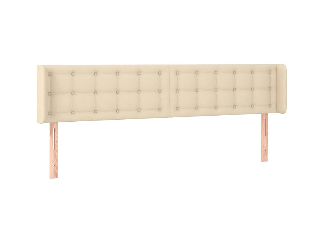 Tête de lit avec oreilles Crème 203x16x78,88 cm Tissu LKC76374 BonneVie Meuble
