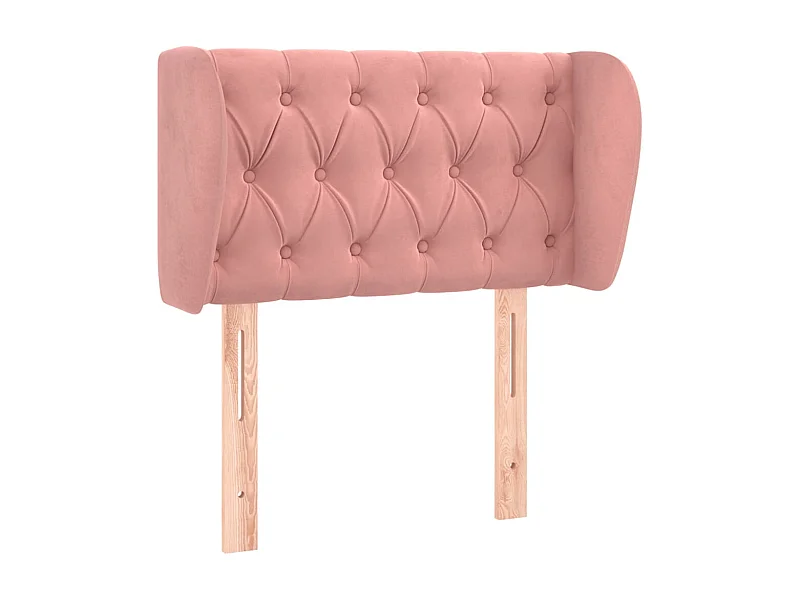 Hoofdbord met randen 83x23x78/88 cm fluweel roze NL269688