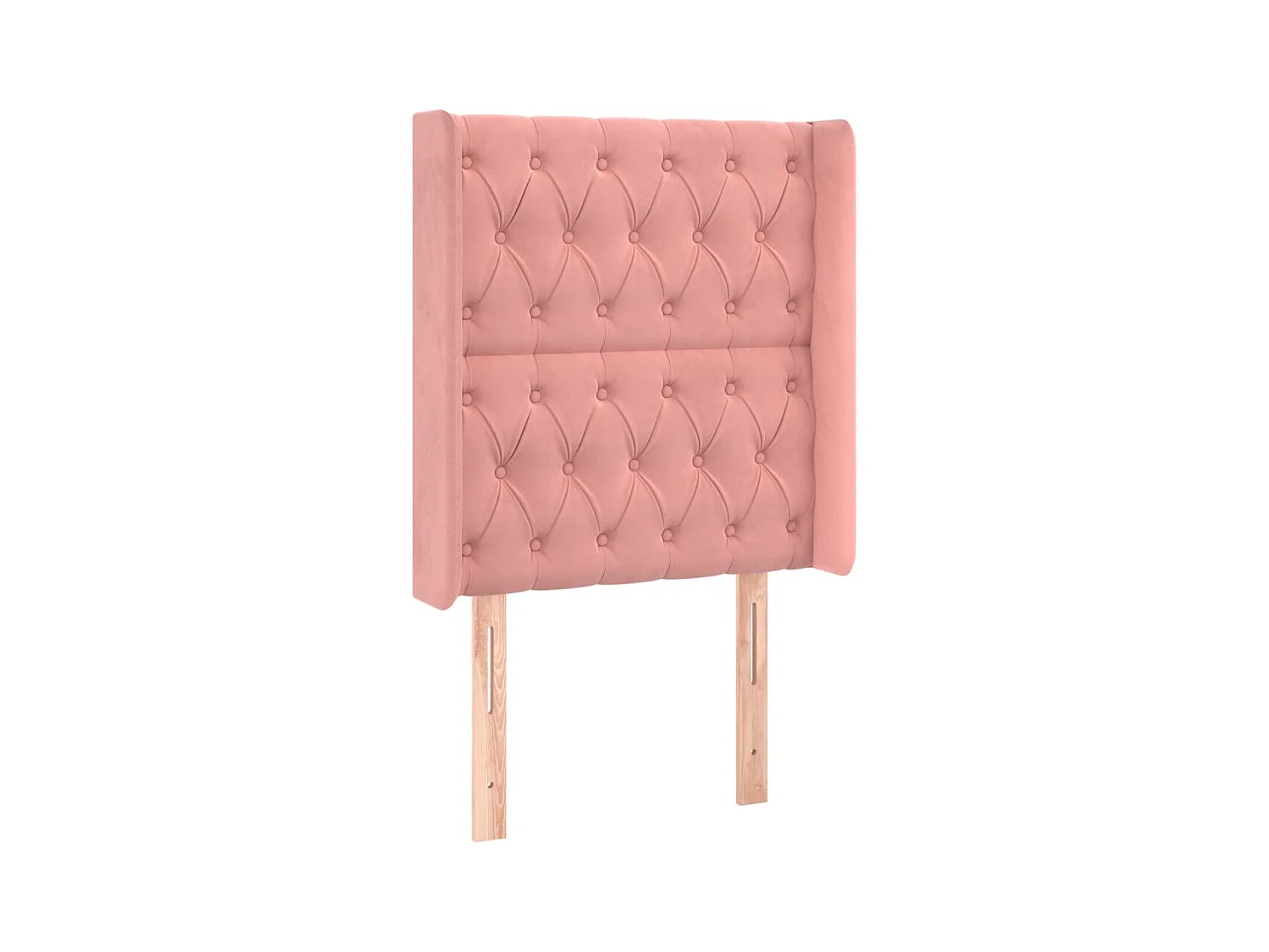 Tête de lit avec oreilles Rose 83x16x118/128 cm Velours POI58107 BonneVie Meuble