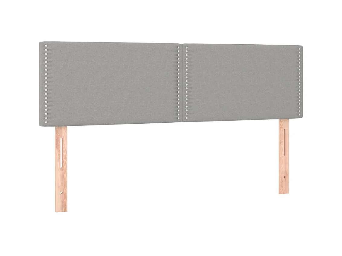 Têtes de lit 2 pcs Gris clair 72x5x78/88 cm Tissu POI65497 BonneVie Meuble