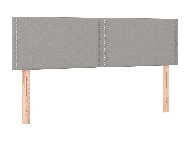 Cabeceros 2 unidades tela gris claro 72x5x78/88 cm ES91847