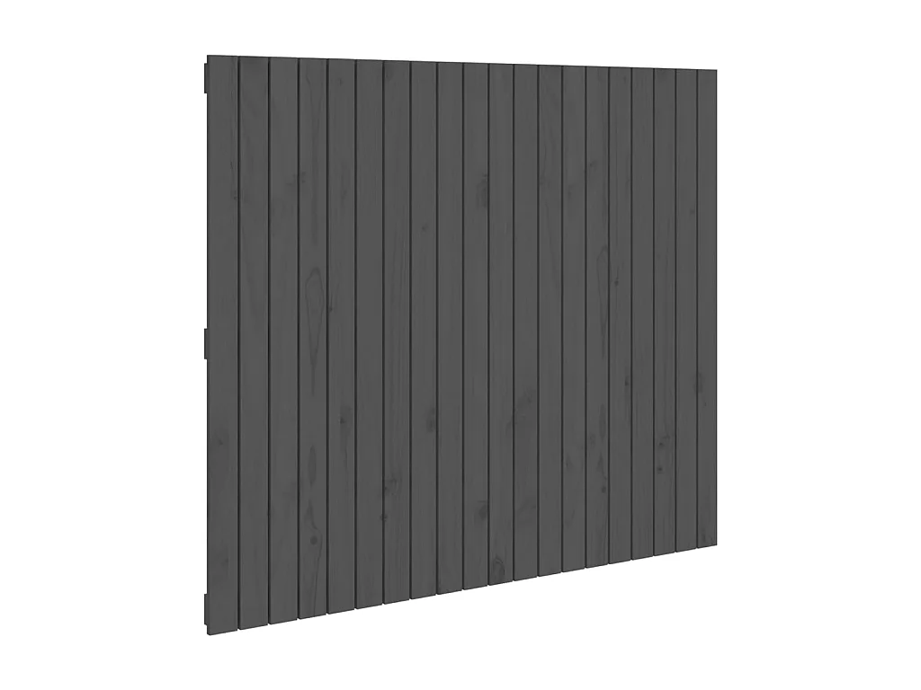Tête de lit murale Gris 127,5x3x110 cm Bois massif de pin POI16104 BonneVie Meuble