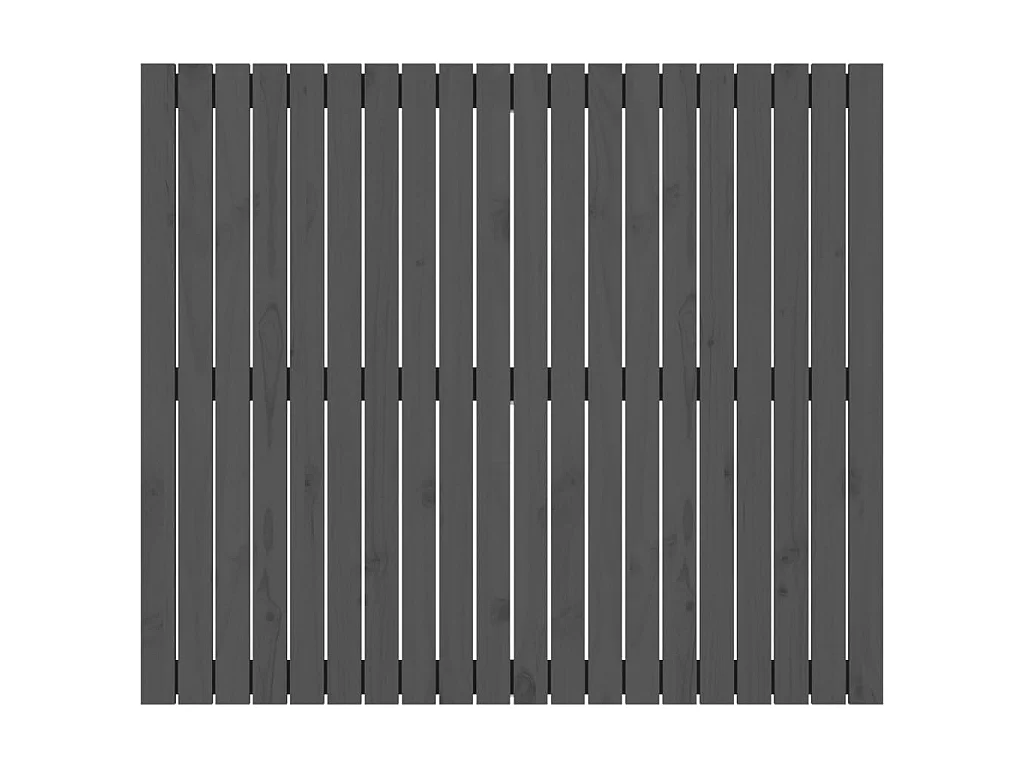 Tête de lit murale Gris 127,5x3x110 cm Bois massif de pin POI16104 BonneVie Meuble