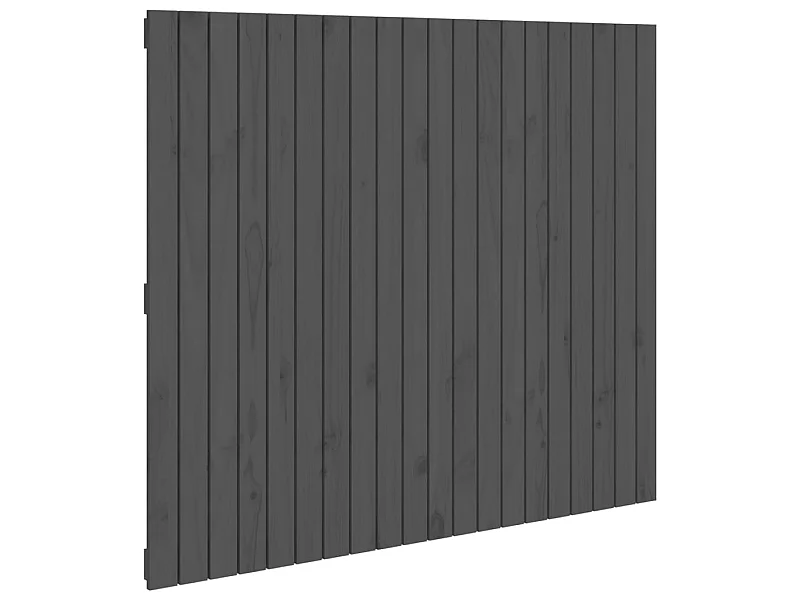 Tête de lit murale Gris 127,5x3x110 cm Bois massif de pin POI16104 BonneVie Meuble