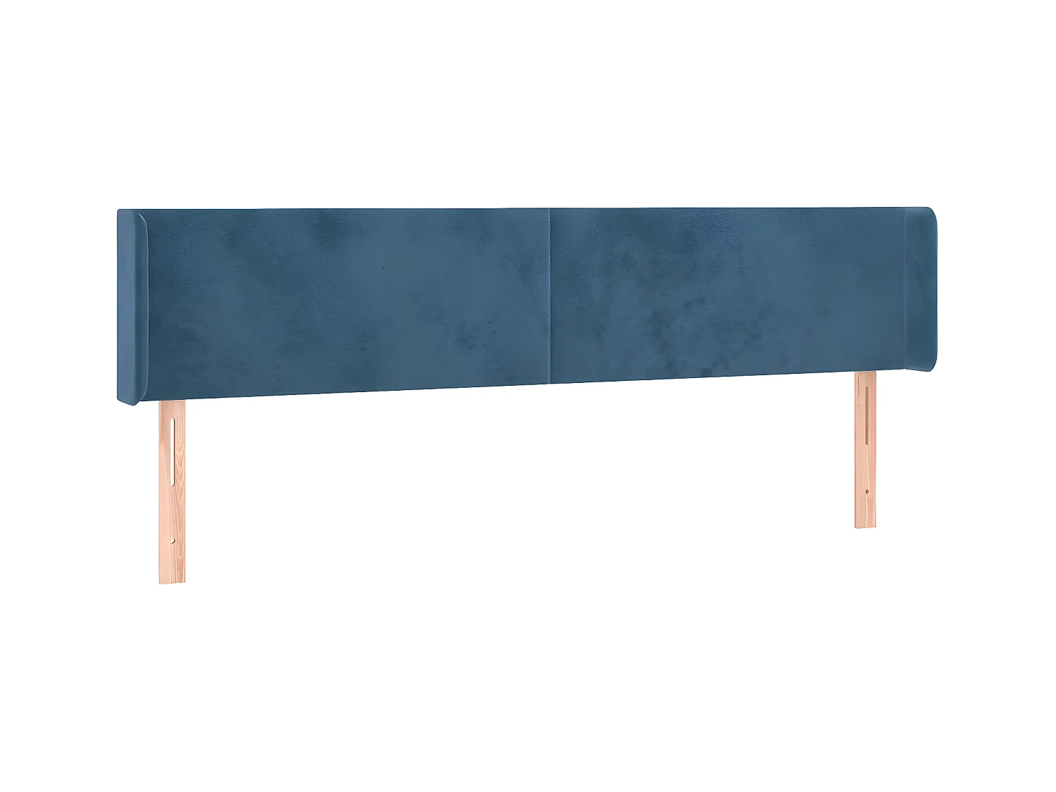Testiera | Testata del letto ad Orecchio Blu Scuro 183x16x78/88 cm in Velluto
