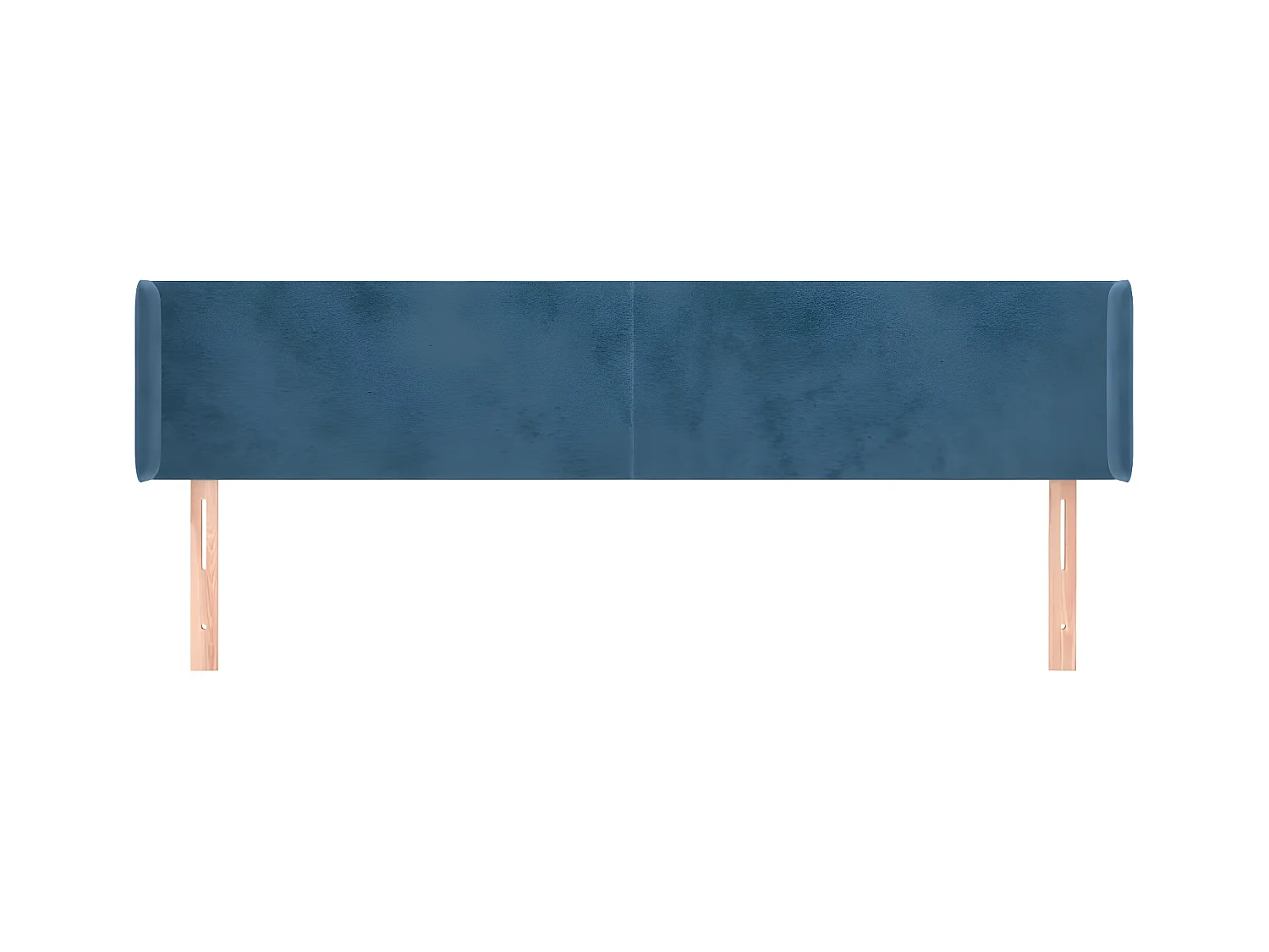 Tête de lit avec oreilles Bleu foncé 183x16x78/88 cm Velours POI60347 BonneVie Meuble