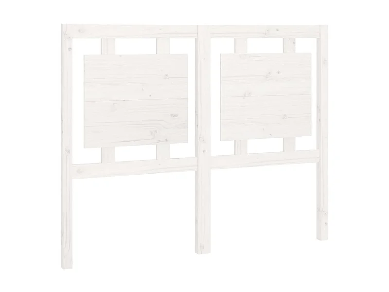Tête de lit Blanc 125,5x4x100 cm Bois massif de pin POI76134 BonneVie Meuble
