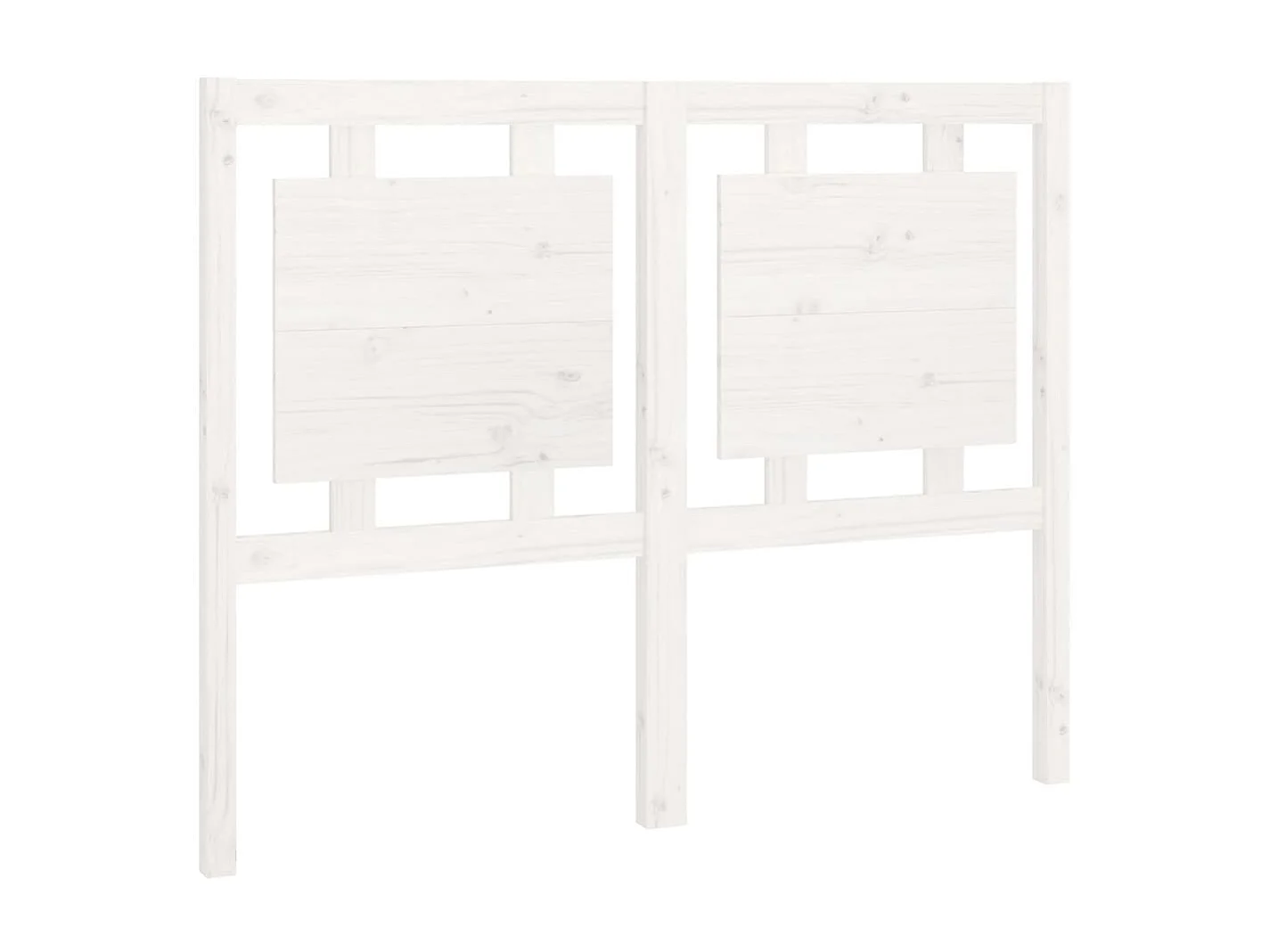 Tête de lit Blanc 125,5x4x100 cm Bois massif de pin POI76134 BonneVie Meuble